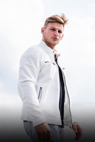Men's White Leather Jackets Australia - AU LeatherX