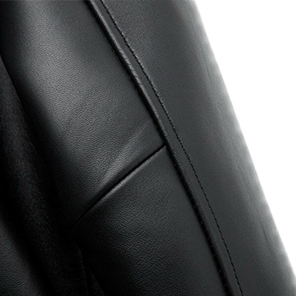 Men's Classic Belted Black Biker Leather Jacket