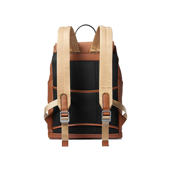 Hudson Pebbled Brown Leather Utility Backpack