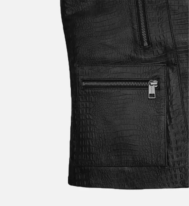 Men's Steel Crest Leather Biker Vest