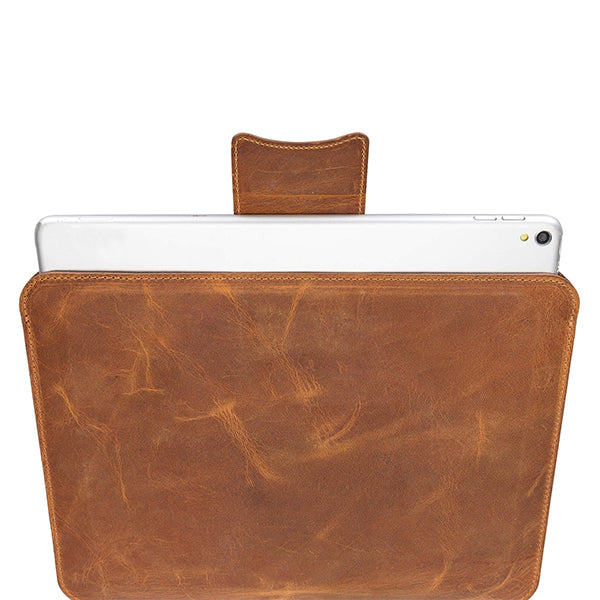 iPad Golden Brown Leather Sleeve
