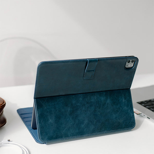 iPad Leather Ocean Blue Case