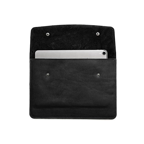 Leather iPad Sleeve Portfolio Black
