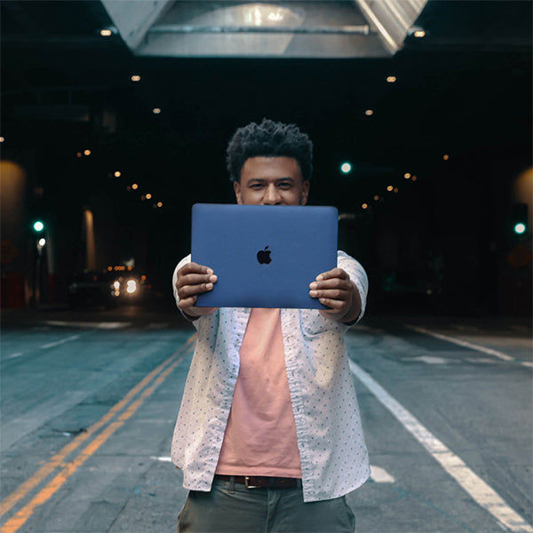 MacBook Cobalt Blue Leather Case