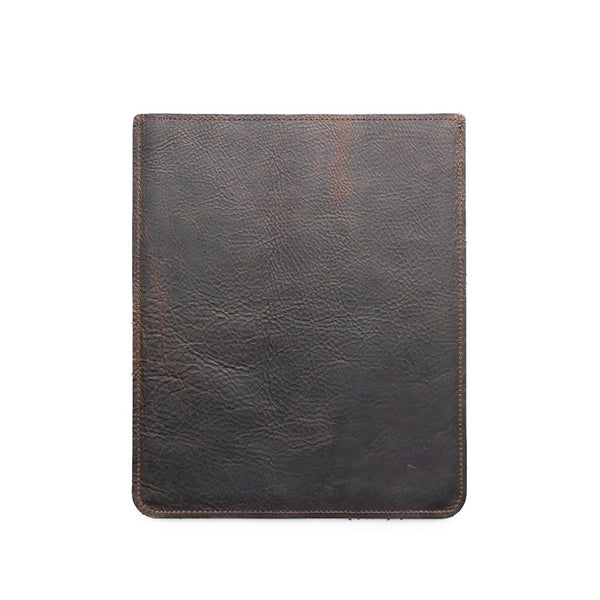 Leather iPad Sleeve Vertical Tobacco