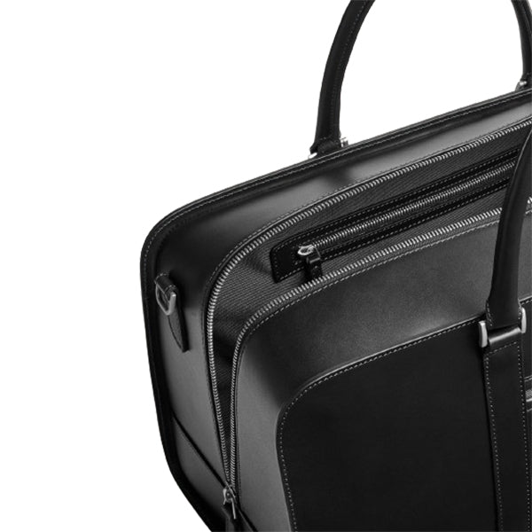 Executive Edge Black Leather Weekend/Travel Bag