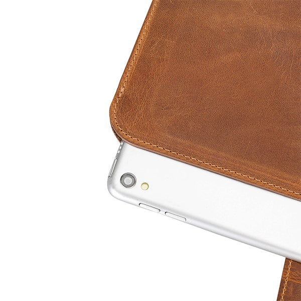 iPad Golden Brown Leather Sleeve