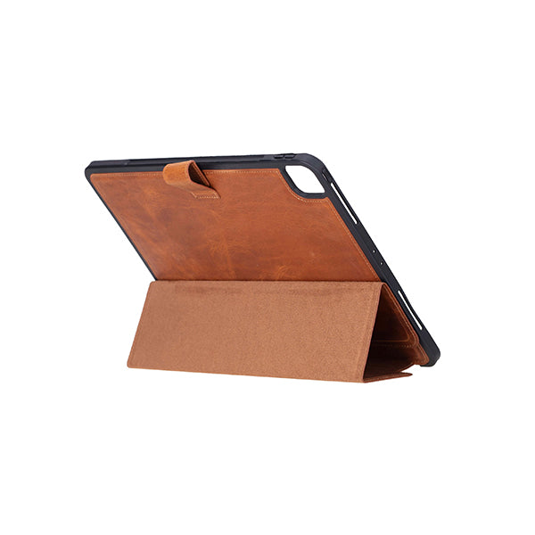 iPad Trigon Golden Brown Leather Folio