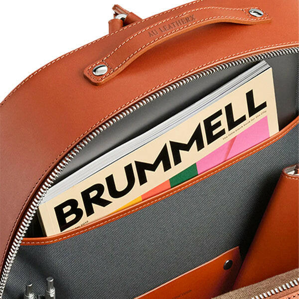 AU Cognac Leather Backpack
