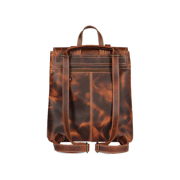 Casual Tan Leather Backpack