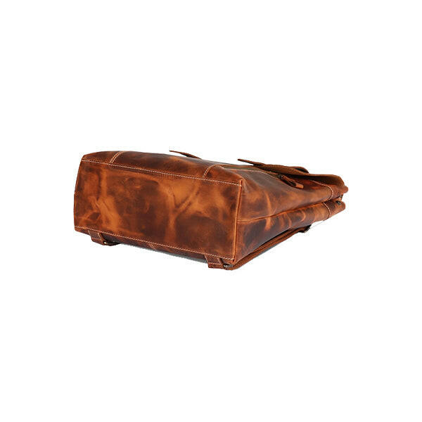 Casual Tan Leather Backpack