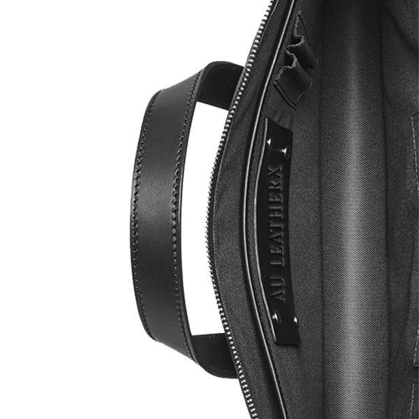 Elysian Black Leather Briefcase