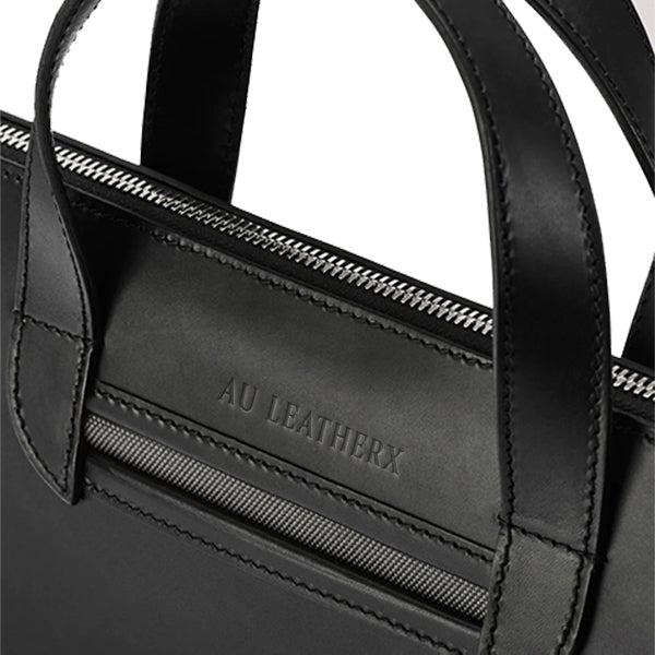 Elysian Black Leather Briefcase