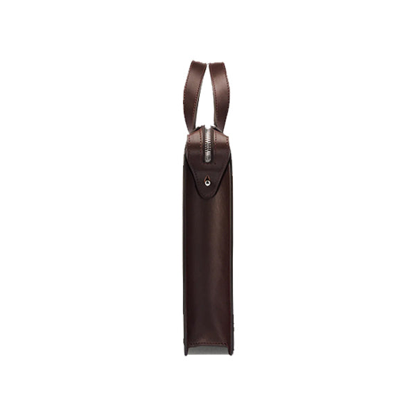 Elysian Chocolate Brown Leather Briefcase