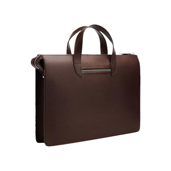 Elysian Chocolate Brown Leather Briefcase