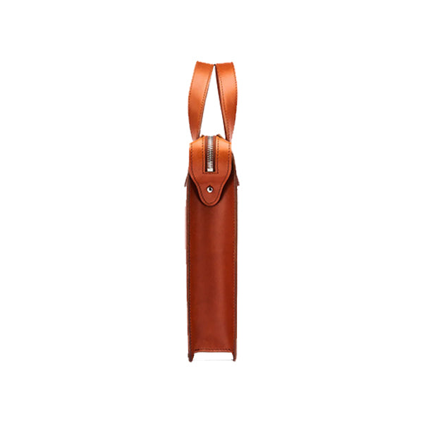 Elysian Echo Cognac Leather Briefcase