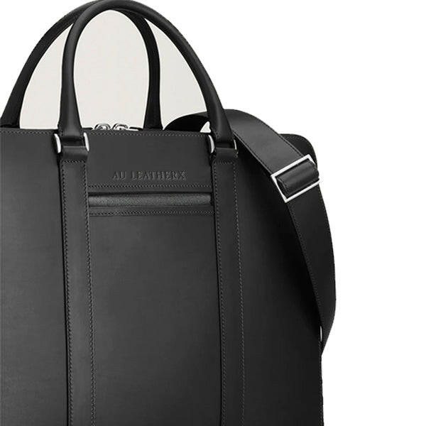 Executive Edge Navy Blue Leather Briefcase