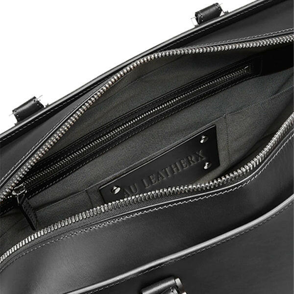 Executive Edge Black Leather Briefcase