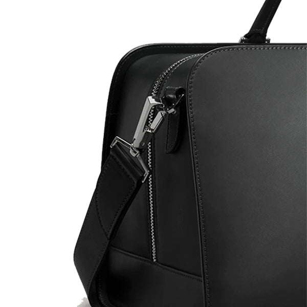 Executive Edge Black Leather Weekend/Travel Bag
