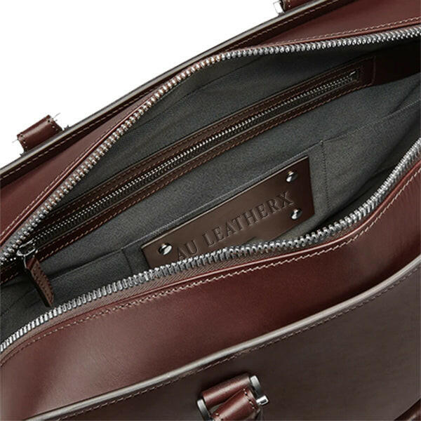 Executive Edge Brown Leather Briefcase