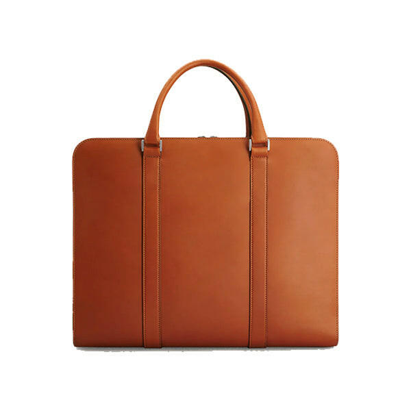 Executive Edge Cognac Leather Briefcase