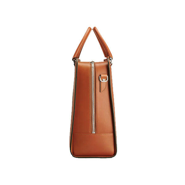 Executive Edge Cognac Leather Briefcase