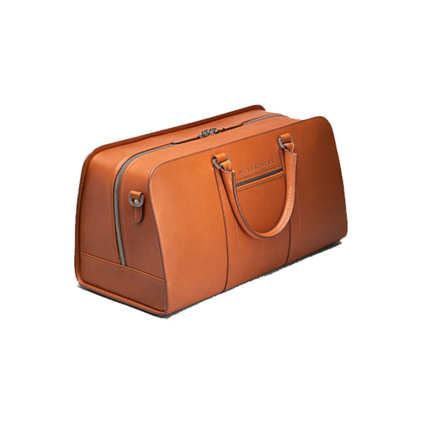 Executive Edge Cognac Leather Weekend/Travel Bag