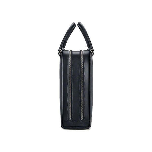Executive Edge Double Zipper Blue Leather Briefcase