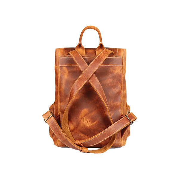 Camel Leather Backpack