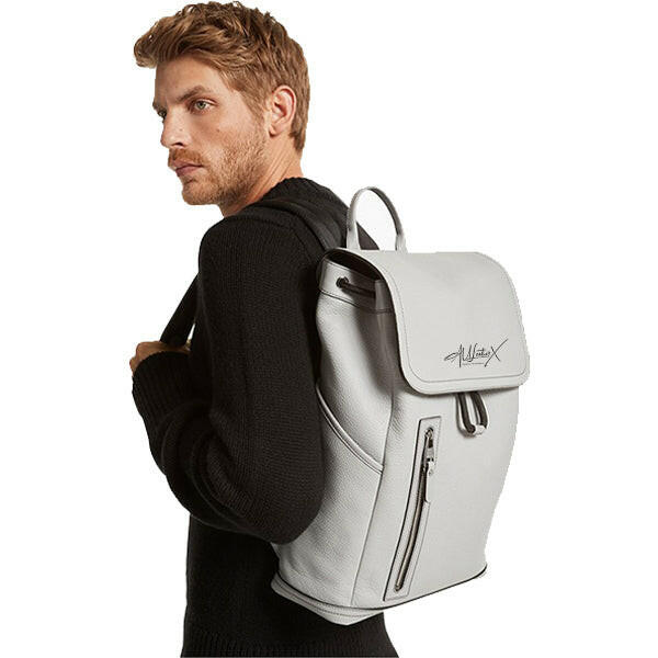Hudson Pebbled Dove Leather Backpack