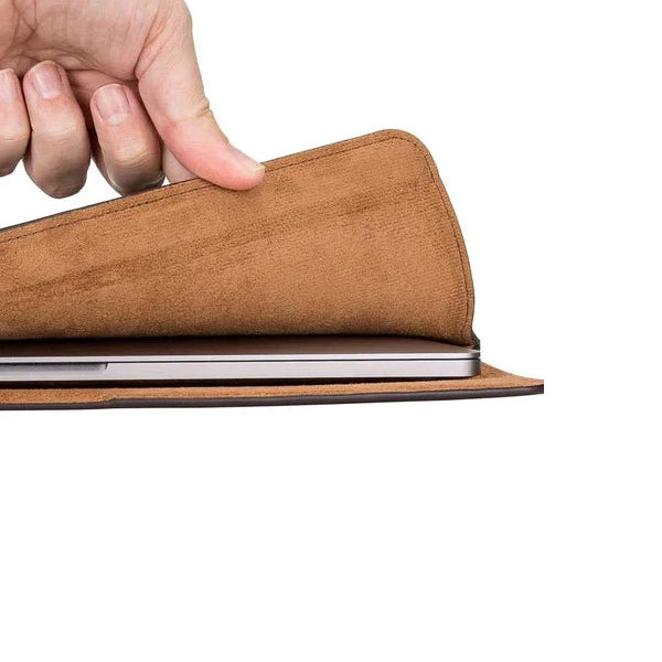 MacBook Distressed Coffee Leather Sleeve