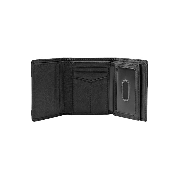 Men's Black Trifold Leather Wallet