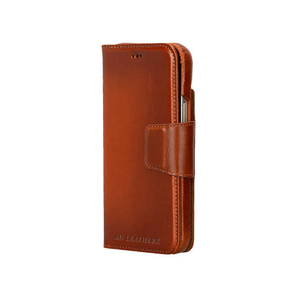 iPhone Wallet Case Pebble Brown