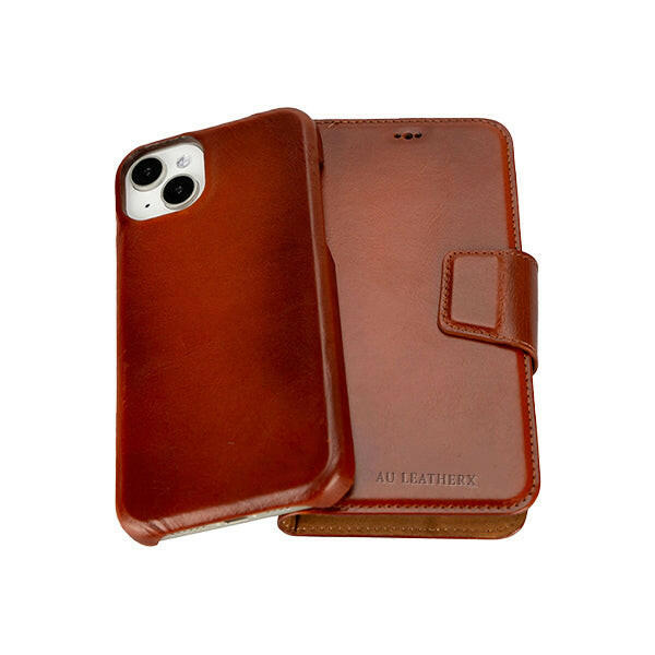 iPhone Wallet Case Pebble Brown