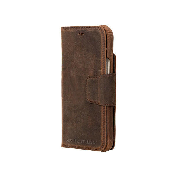 iPhone Wallet Case Distressed Coffee