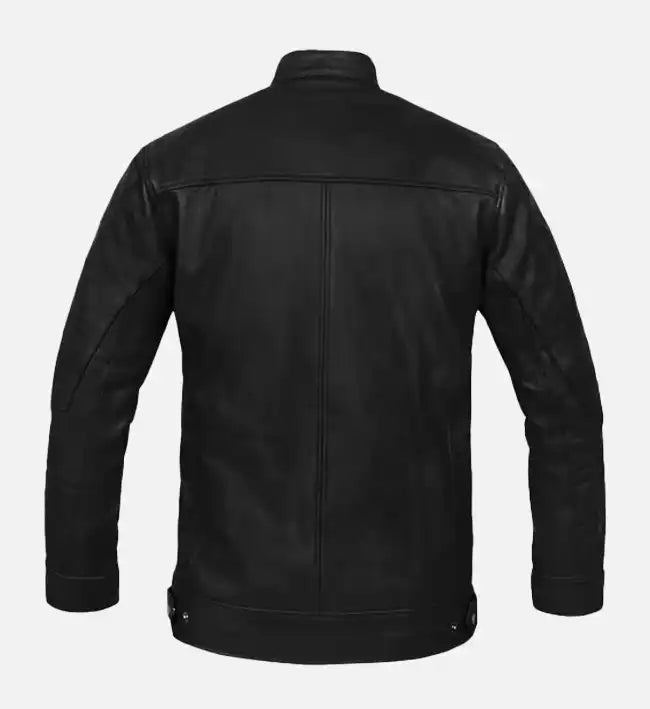 Men's Black Cafe Racer Leather Jackets