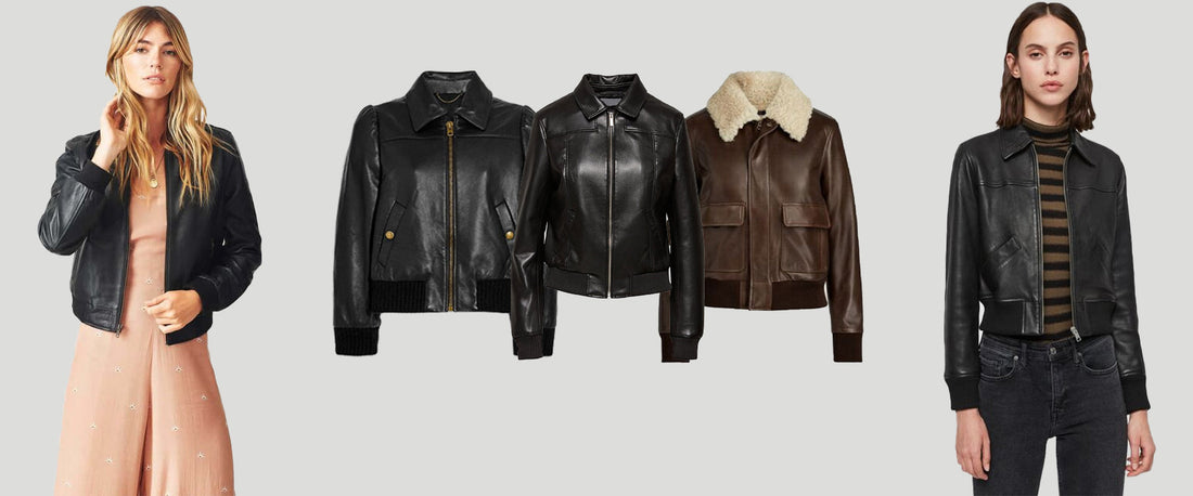 How to style a Ladies Leather Bomber Jacket for a Casual Look