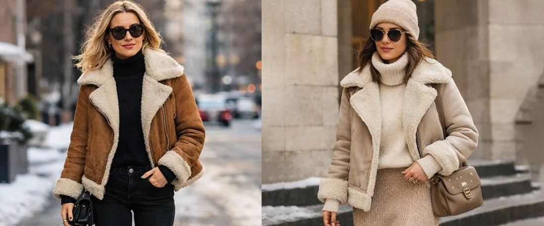 Shearling Jacket Outfits Ideas for Women to Stay Warm and Stylish