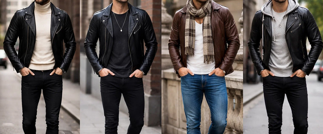 Best Men’s Outfits to Wear Under a Leather Jacket