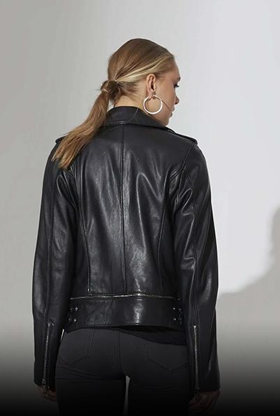 Women leather Biker jacket 