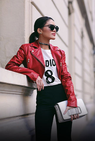 Women's Red Leather Jackets