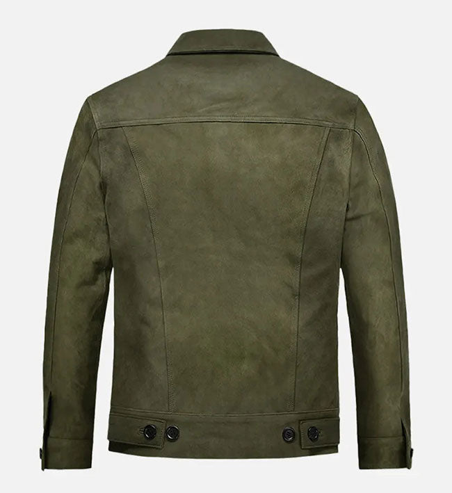 Men's Ryan Suede Leather Trucker Jacket