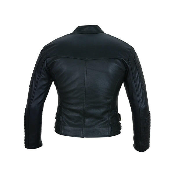 Women's Double Breasted Black Leather Jacket - AU LeatherX