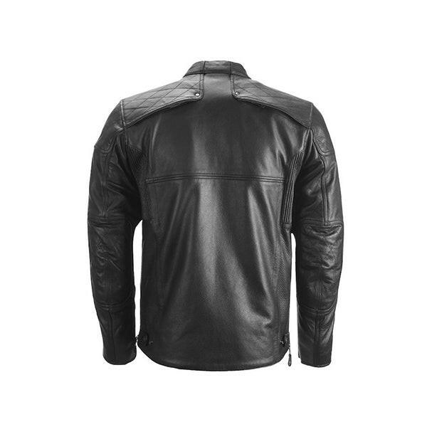 Highway 21 Gasser Black Biker Leather Jacket - AU LeatherX