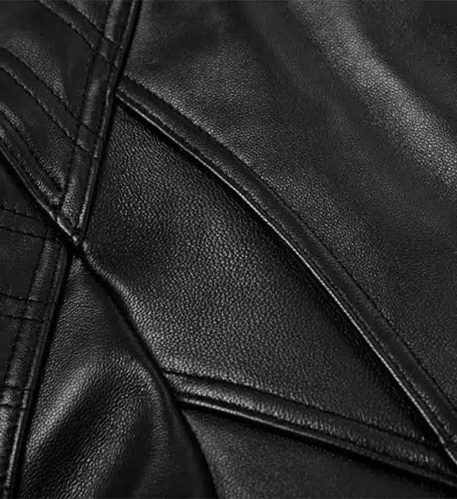 Men's Double Stich Leather Biker Jacket