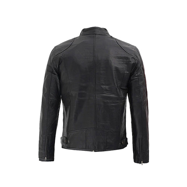 Men’s Dodge Black Leather Jacket