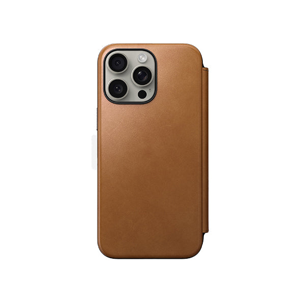 iPhone Modern Leather  English Tan Folio