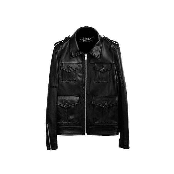 Women's Zip-Up Black Biker Leather Jacket