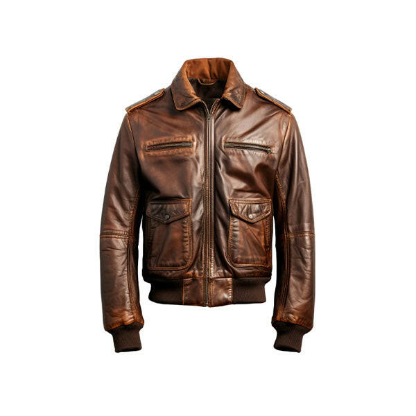 Men's 90'S Vintage Bomber Leather Jacket