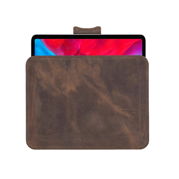 iPad Distressed Coffee Leather Sleeve